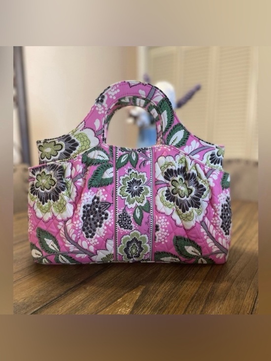 Vera Bradley Handbags - Vera Bradley Abby Priscilla Pink Green 12177-124 Satchel Purse Hand Bag Floral